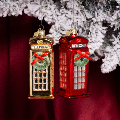 Kerstornament - Vondels Britse telefooncel