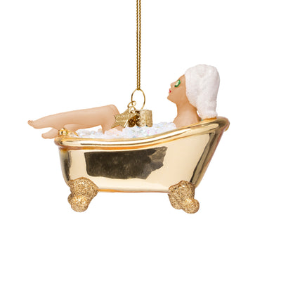 Kerstornament - Vondels Woman in Shiny Gold Bath